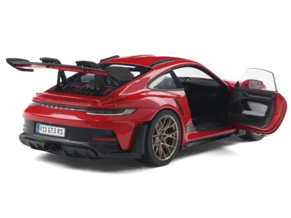 2024 Porsche 911 (992) GT3 RS Guards Red with Black Stripes 1/18 Diecast Model Car by Solido #2