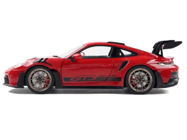 2024 Porsche 911 (992) GT3 RS Guards Red with Black Stripes 1/18 Diecast Model Car by Solido #4