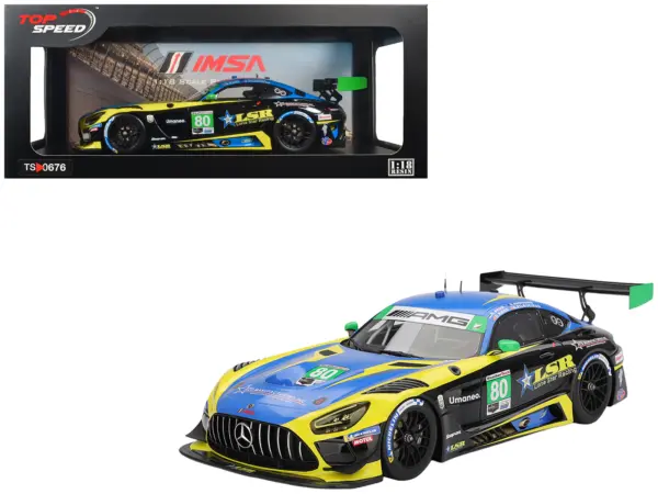 Mercedes-AMG GT3 EVO #80 Scott Andrews - Ralf Aron - Eric Filgueiras - Dan Knox "Lone Star Racing" IMSA "24 Hours of Daytona" (2025) 1/18 Model Car by Top Speed #1