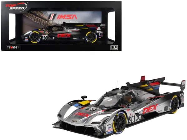 Cadillac V-Series.R #40 Louis Deletraz - Kamui Kobayashi - Jordan Taylor "Cadillac Wayne Taylor Racing" IMSA "24 Hours of Daytona" (2025) 1/18 Model Car by Top Speed #1