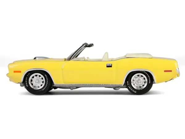 1970 Plymouth 'Cuda Convertible Yellow "Barrett-Jackson" Series 15 1/64 Diecast Model Car by Greenlight #3