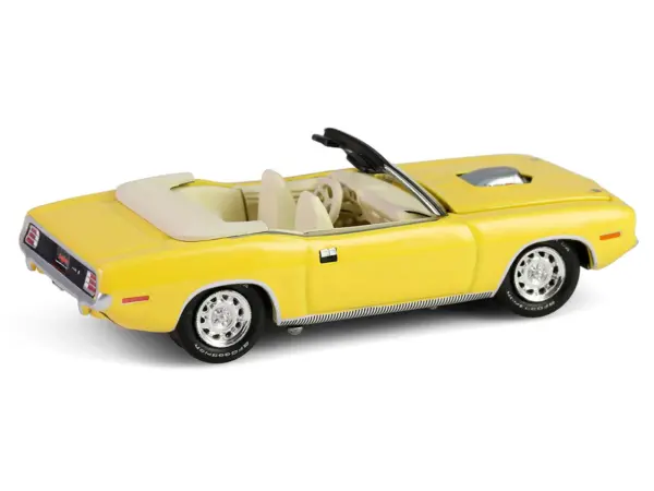 1970 Plymouth 'Cuda Convertible Yellow "Barrett-Jackson" Series 15 1/64 Diecast Model Car by Greenlight #4