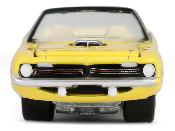 1970 Plymouth 'Cuda Convertible Yellow "Barrett-Jackson" Series 15 1/64 Diecast Model Car by Greenlight #5