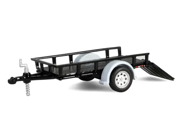 1990 Dodge Ram D250 Pickup Truck "Philadelphia PA Police Department" White with Stripes and Utility Trailer "Hot Pursuit Hitch & Tow" Series 1 1/64 Diecast Model Cars by Greenlight #5