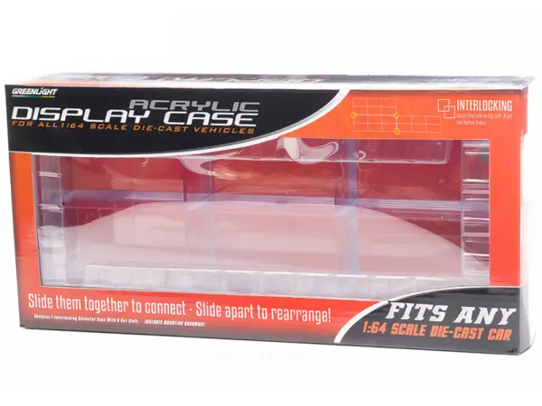 Acrylic Display Case 6-Car Connecting for 1/64 Scale Models by Greenlight #1