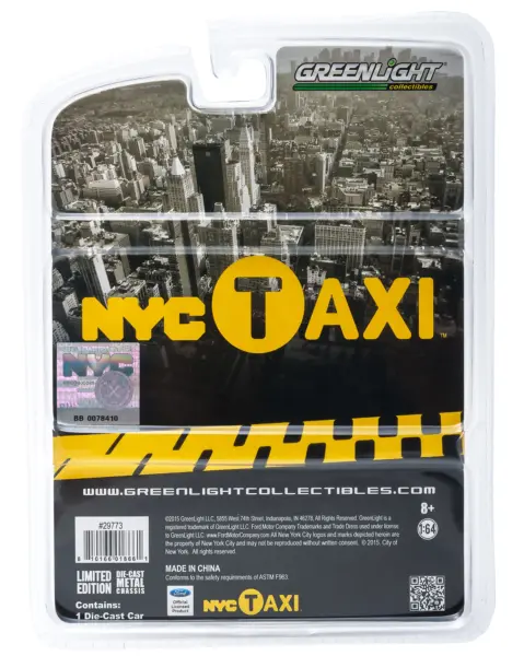 Ford Crown Victoria Yellow "NYC Taxi" (New York City) 1/64 Diecast Model Car by Greenlight #3