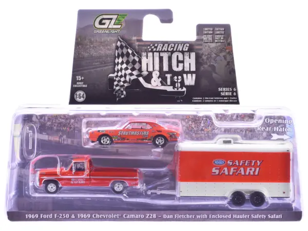 "Racing Hitch & Tow" Series #6 Set of 3 pieces 1/64 Diecast Model Cars by Greenlight #3