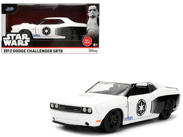 2012 Dodge Challenger SRT8 "Stormtrooper" Livery White with Graphics "Star Wars" Franchise "Hollywood Rides" Series 1/32 Diecast Model Car by Jada #1