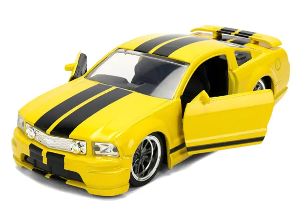 2006 Ford Mustang GT Yellow with Black Stripes "Fast & Furious 25 Years" Series 1/32 Diecast Model Car by Jada #2