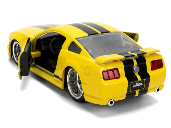 2006 Ford Mustang GT Yellow with Black Stripes "Fast & Furious 25 Years" Series 1/32 Diecast Model Car by Jada #4