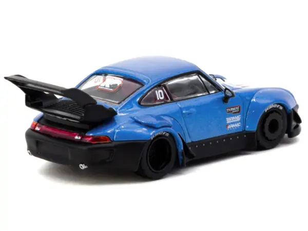 RWB 993 RHD (Right Hand Drive) #10 "Tarmac Works 10th Anniversary" Blue Metallic "Hobby64" Series 1/64 Diecast Model Car by Tarmac Works #3