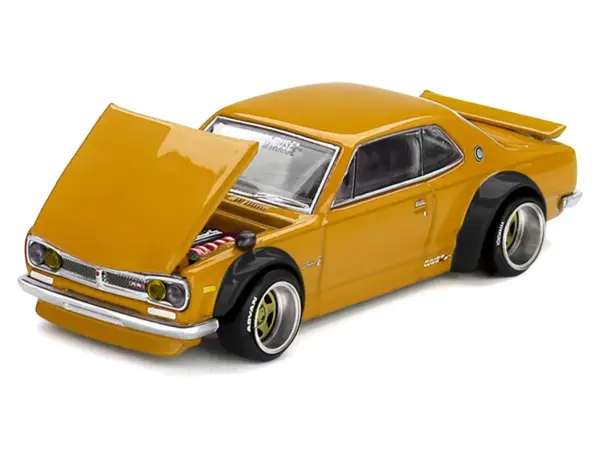 Nissan Skyline 2000GT-R (KPGC10) RHD (Right Hand Drive) "Kaido Street V2" Yellow (Designed by Jun Imai) "Kaido House" Special 1/64 Diecast Model Car by Mini GT #2