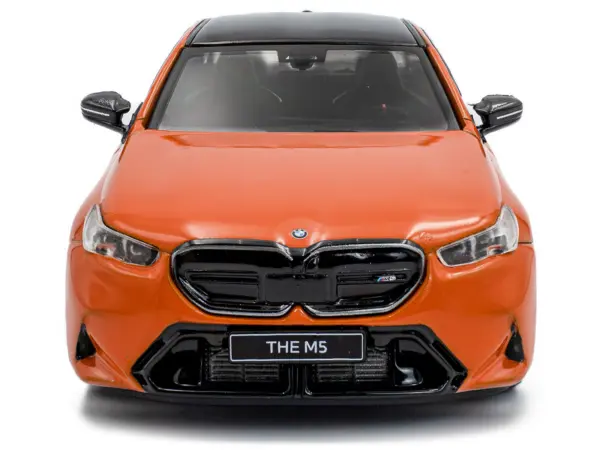 2024 BMW M5 Sedan Fire Orange III with Black Top 1/43 Diecast Model Car by Solido #4