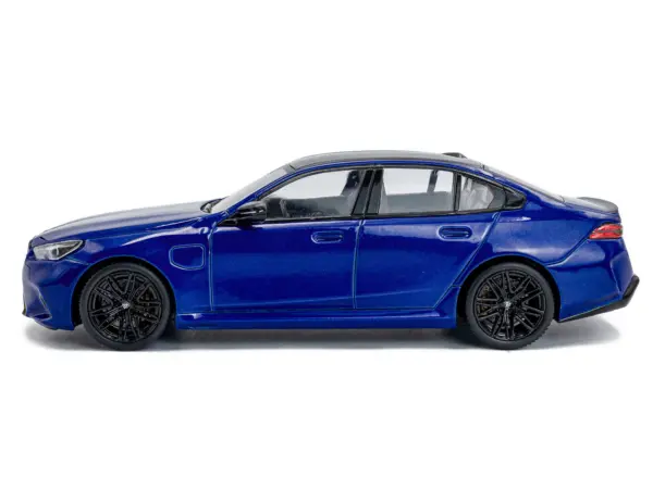 2024 BMW M5 Sedan Marina Bay Blue Metallic with Black Top 1/43 Diecast Model Car by Solido #2