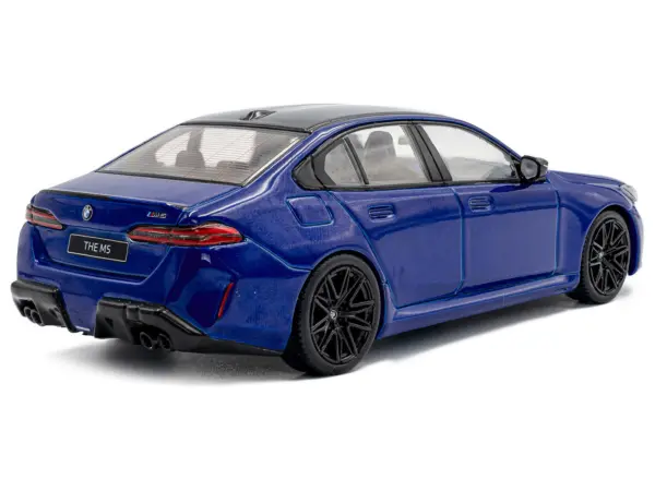 2024 BMW M5 Sedan Marina Bay Blue Metallic with Black Top 1/43 Diecast Model Car by Solido #3