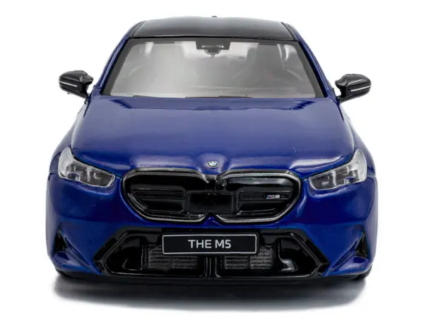 2024 BMW M5 Sedan Marina Bay Blue Metallic with Black Top 1/43 Diecast Model Car by Solido #4