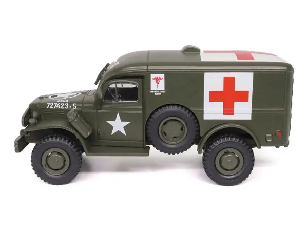 Dodge WC54 Ambulance Olive Drab "United States Army" 1/43 Diecast Model by Militaria Die Cast #2