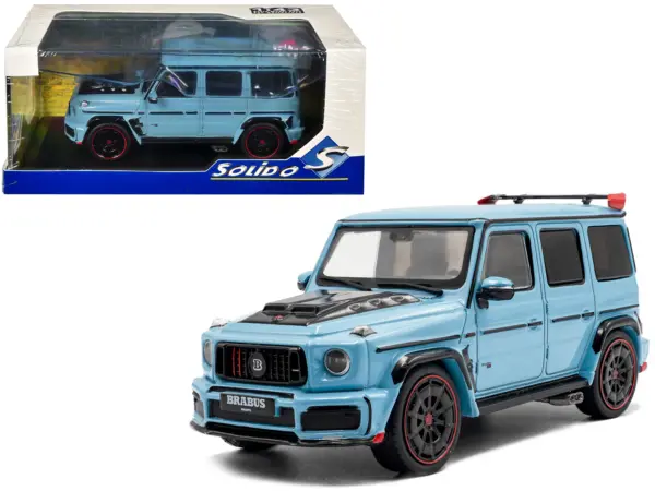 2021 Brabus Rocket 900 China Blue with Black Hood 1/43 Diecast Model Car by Solido #1