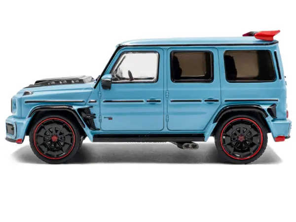 2021 Brabus Rocket 900 China Blue with Black Hood 1/43 Diecast Model Car by Solido #2
