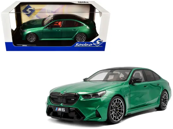 2025 BMW M5 Isle of Man Green Metallic 1/18 Diecast Model Car by Solido #1