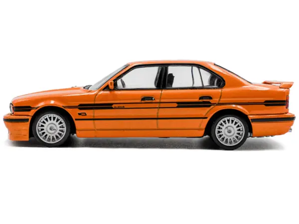 1994 BMW E34 Alpina B10 BiTurbo Orange Metallic with Black Stripes 1/43 Diecast Model Car by Solido #2