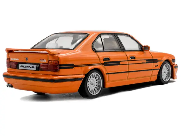1994 BMW E34 Alpina B10 BiTurbo Orange Metallic with Black Stripes 1/43 Diecast Model Car by Solido #3