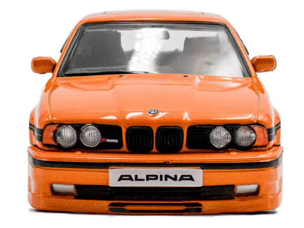 1994 BMW E34 Alpina B10 BiTurbo Orange Metallic with Black Stripes 1/43 Diecast Model Car by Solido #5