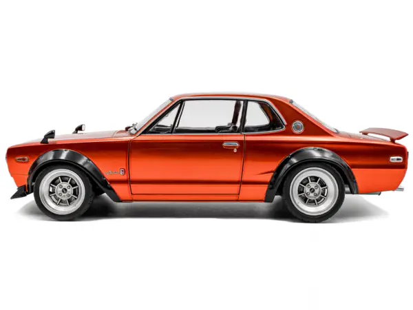 1970 Nissan Skyline (C10) Hakosuka RHD (Right Hand Drive) Orange Metallic 1/18 Diecast Model Car by Solido #3