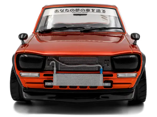 1970 Nissan Skyline (C10) Hakosuka RHD (Right Hand Drive) Orange Metallic 1/18 Diecast Model Car by Solido #5