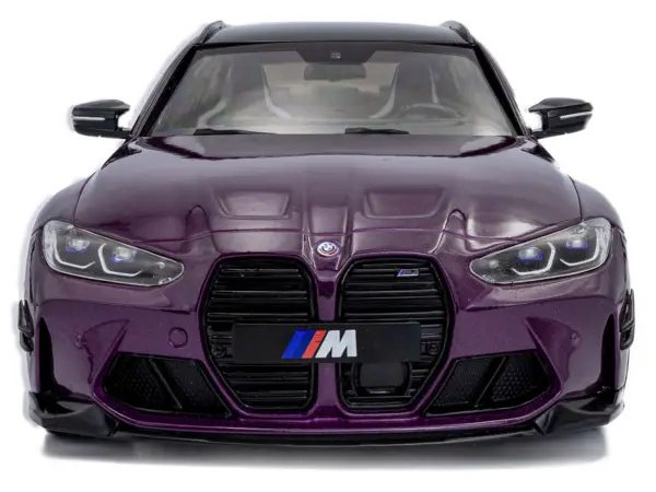 2024 BMW M3 Competition M xDrive Touring Twilight Purple Pearl Metallic with Black Top 1/18 Diecast Model Car by Solido #5