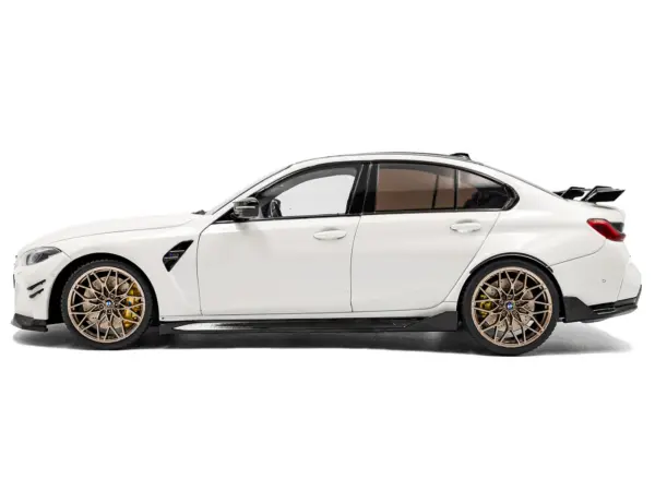2024 BMW M3 Competition Alpine White with Carbon Top 1/18 Diecast Model Car by Solido #3