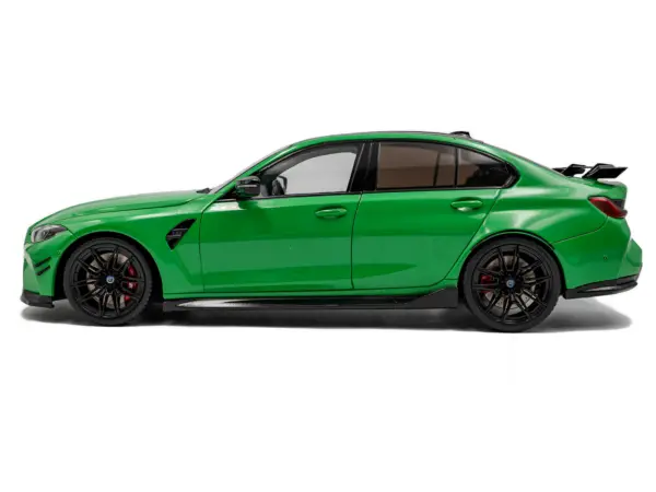 2024 BMW M3 Competition Signal Green with Carbon Top 1/18 Diecast Model Car by Solido #3