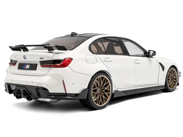 2024 BMW M3 Competition Alpine White with Carbon Top 1/18 Diecast Model Car by Solido #4