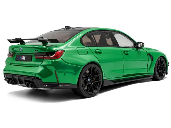 2024 BMW M3 Competition Signal Green with Carbon Top 1/18 Diecast Model Car by Solido #4