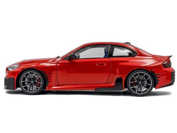 2024 BMW M2 Performance Parts Toronto Red Metallic with Carbon Top 1/18 Diecast Model Car by Solido #3