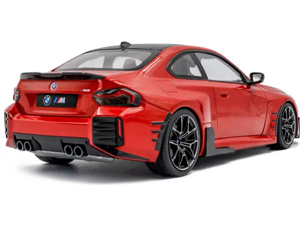 2024 BMW M2 Performance Parts Toronto Red Metallic with Carbon Top 1/18 Diecast Model Car by Solido #4