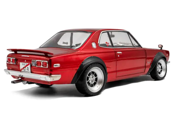 1970 Nissan Skyline (C10) Hakosuka RHD (Right Hand Drive) Red Metallic 1/18 Diecast Model Car by Solido #4