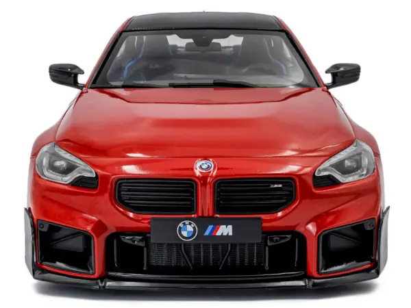 2024 BMW M2 Performance Parts Toronto Red Metallic with Carbon Top 1/18 Diecast Model Car by Solido #5