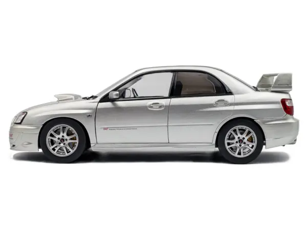 2004 Subaru Impreza WRX STI RHD (Right Hand Drive) Premium Silver Effect 1/18 Diecast Model Car by Solido #3