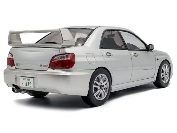 2004 Subaru Impreza WRX STI RHD (Right Hand Drive) Premium Silver Effect 1/18 Diecast Model Car by Solido #4