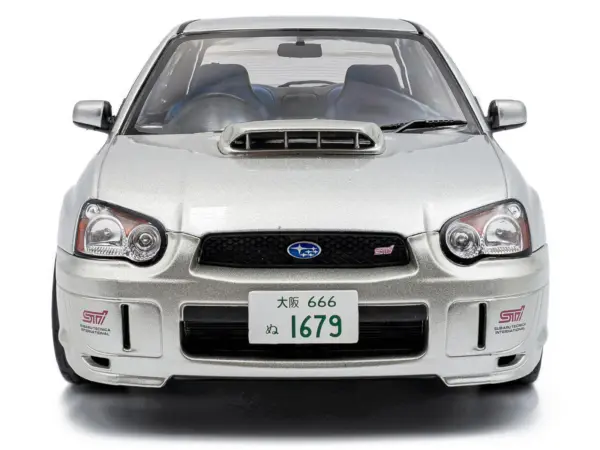 2004 Subaru Impreza WRX STI RHD (Right Hand Drive) Premium Silver Effect 1/18 Diecast Model Car by Solido #5