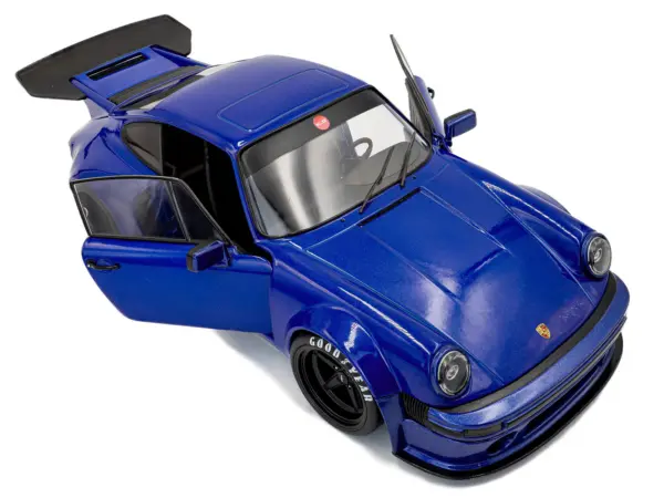 2024 Porsche 911 KS-R by Khyzyl Saleem Dark Blue Metallic 1/18 Diecast Model Car by Solido #2