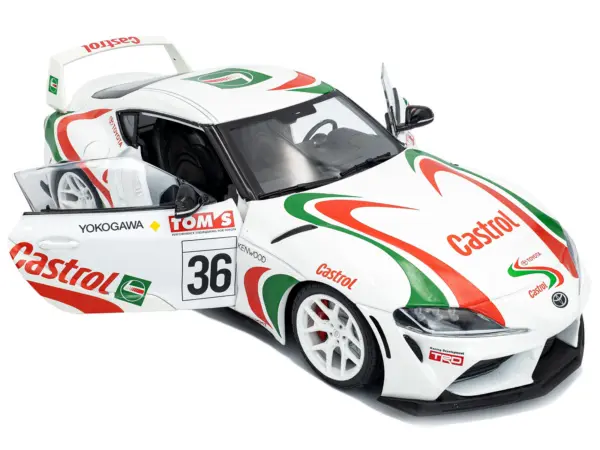 2024 Toyota GR Supra #36 "Toyota Racing Tribute" White with Green and Red Graphics 1/18 Diecast Model Car by Solido #2