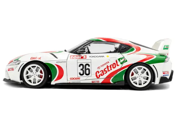2024 Toyota GR Supra #36 "Toyota Racing Tribute" White with Green and Red Graphics 1/18 Diecast Model Car by Solido #3