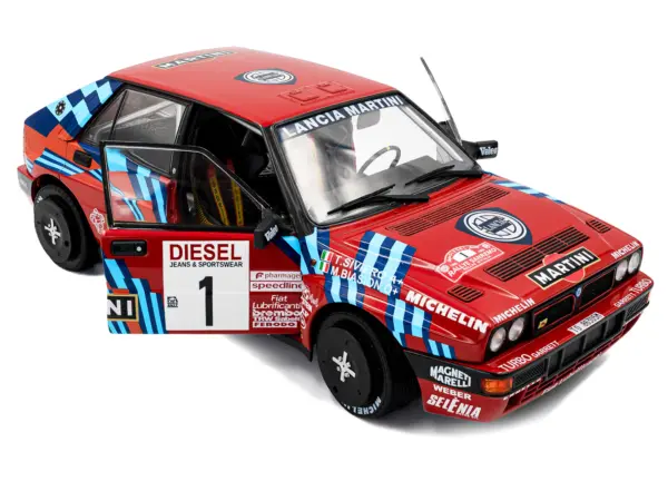 Lancia Delta HF Integrale #1 Miki Biasion - Tiziano Siviero Winner "Rally Sanremo" (1989) "Competition" Series 1/18 Diecast Model Car by Solido #2