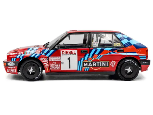 Lancia Delta HF Integrale #1 Miki Biasion - Tiziano Siviero Winner "Rally Sanremo" (1989) "Competition" Series 1/18 Diecast Model Car by Solido #3