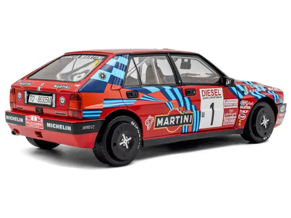 Lancia Delta HF Integrale #1 Miki Biasion - Tiziano Siviero Winner "Rally Sanremo" (1989) "Competition" Series 1/18 Diecast Model Car by Solido #4
