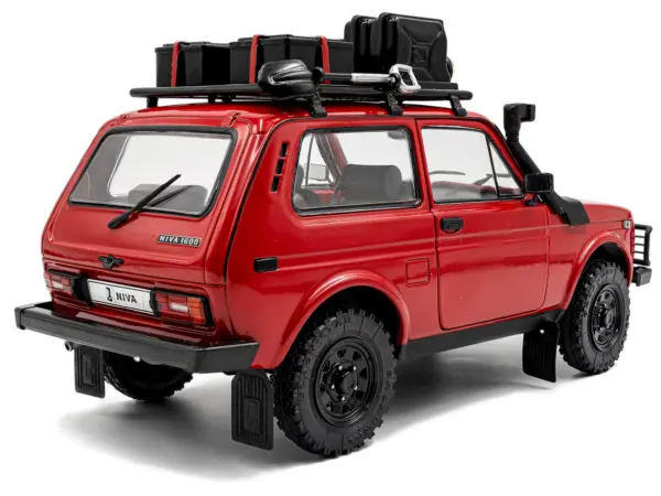 1980 Lada Niva Red with Roof Rack and Accessories 1/18 Diecast Model Car by Solido #4