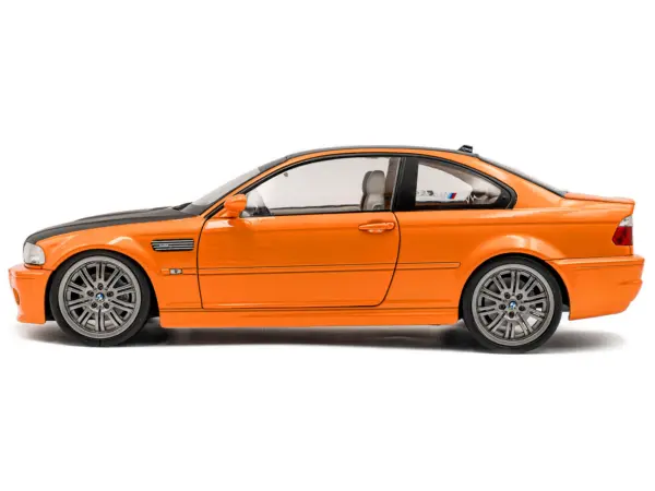 2000 BMW E46 M3 "Solido Works" Orange Metallic with Matt Black Hood and Carbon Top 1/18 Diecast Model Car by Solido #3