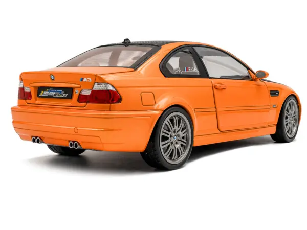 2000 BMW E46 M3 "Solido Works" Orange Metallic with Matt Black Hood and Carbon Top 1/18 Diecast Model Car by Solido #4
